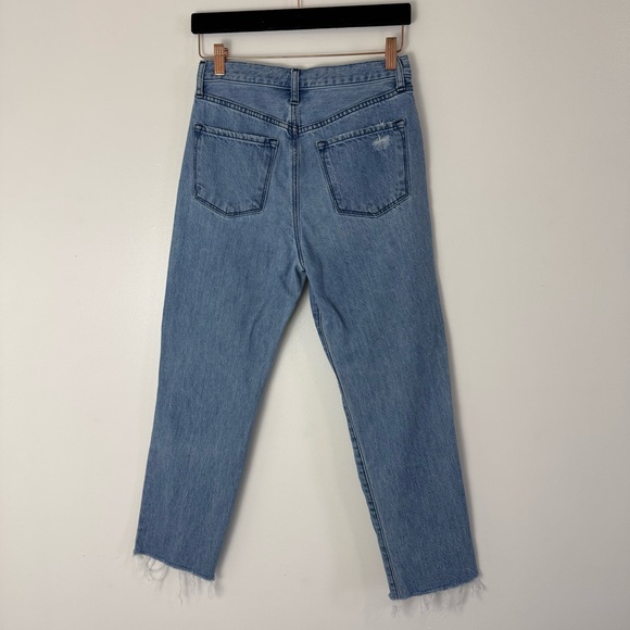 J BRAND Jeans Straight Button Fly Distressed Denim Jeans Size 26 - Picture 6 of 9